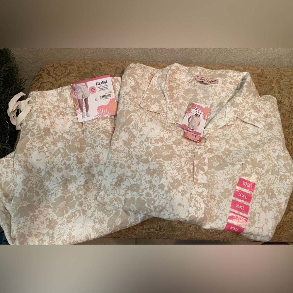 Costal Comfort Top & Shorts Set XXL NWT